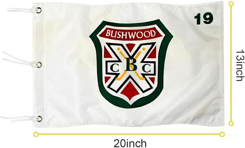 2BUT Standard Bushwood Country Club Golf Pin Flag Practic Putting Green Golf Flag For Backyard Garden Double-Sewn 600D Nylon Miniature Pin Flag (20"x13" Grommet) - Image 2